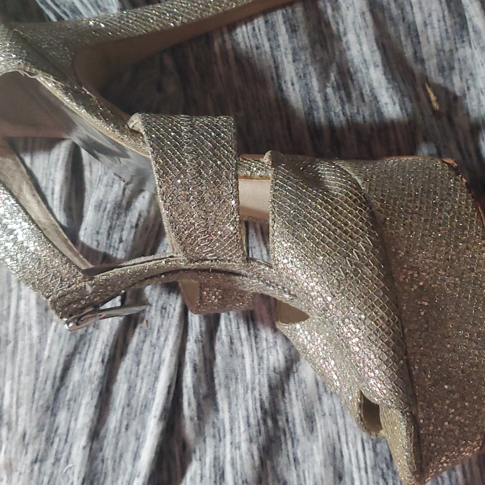 Michael kors high heels size 9 gold glitter - Picture 10 of 11